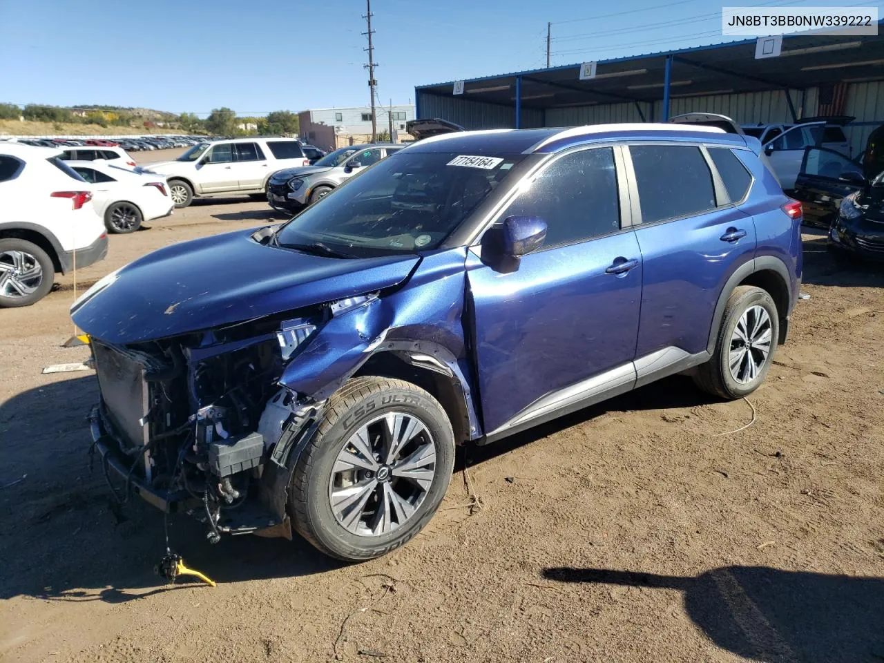 Auction sale of the 2022 Nissan Rogue , vin: JN8BT3BB0NW339222, lot number: 77154164