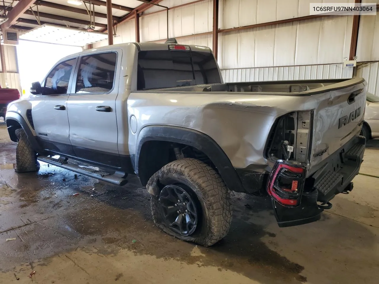 Auction sale of the 2022 RAM 1500 , vin: 1C6SRFU97NN403064, lot number: 74445324