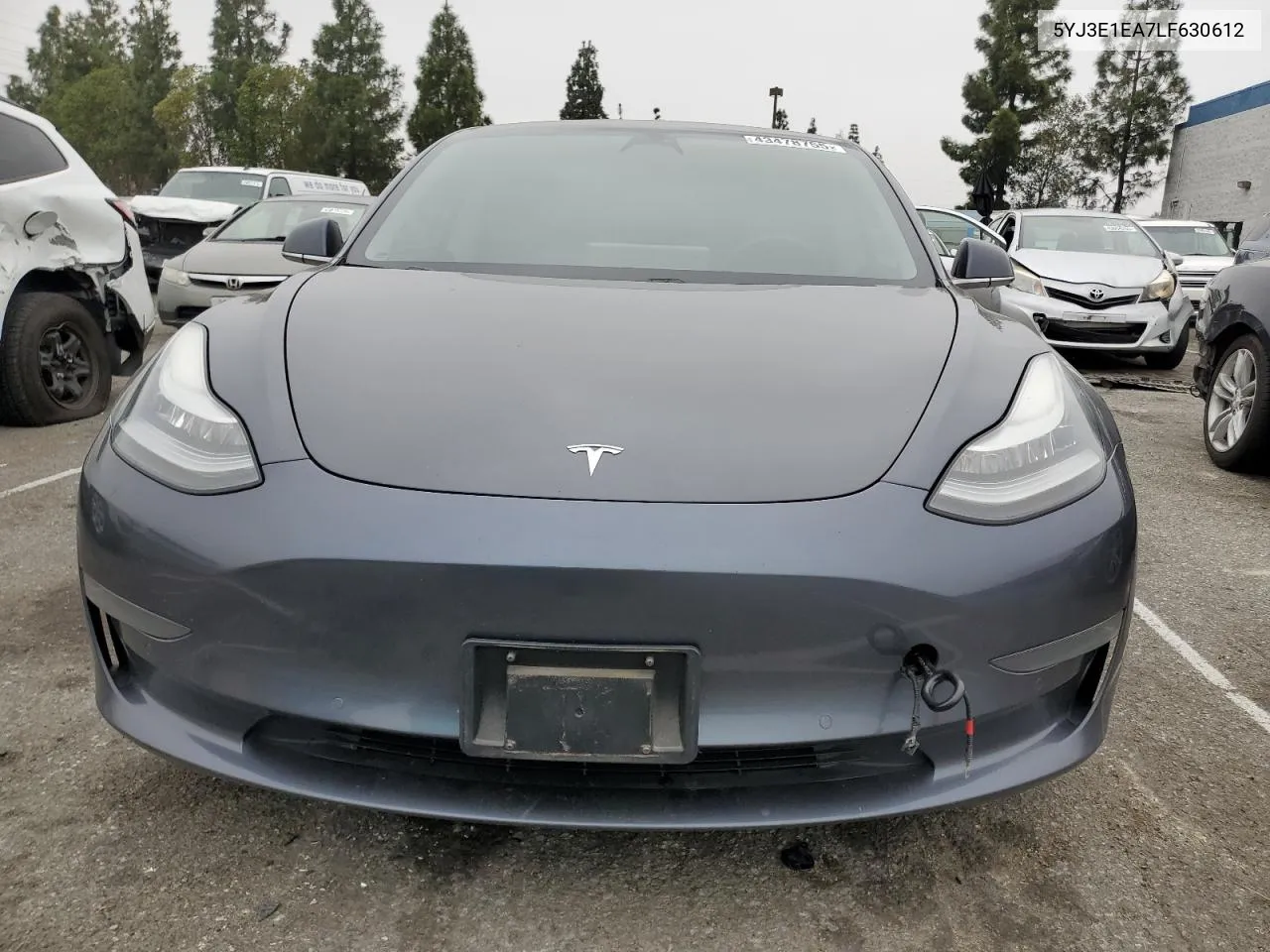 Auction sale of the 2020 Tesla Model 3 , vin: 5YJ3E1EA7LF630612, lot number: 43478755