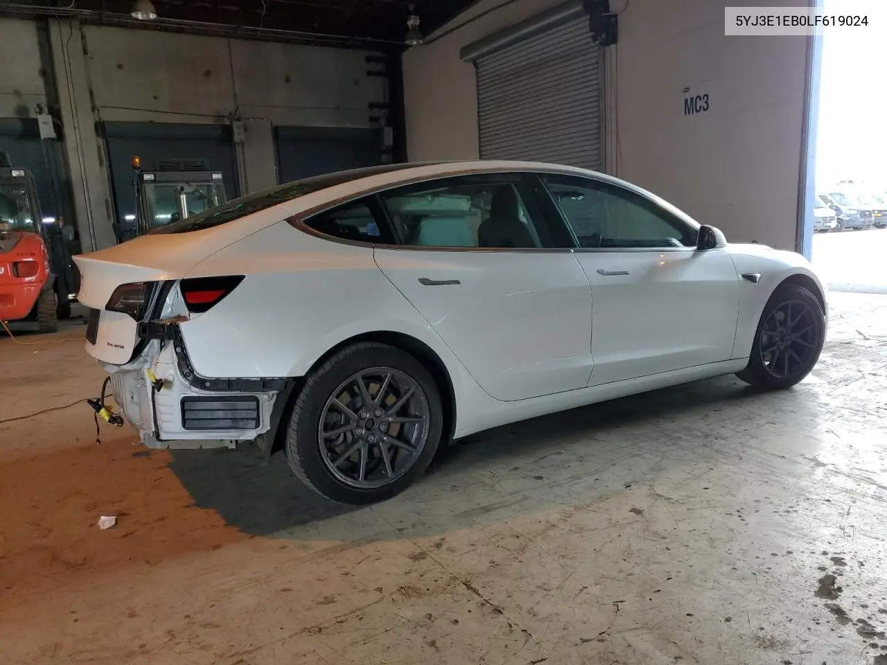 Auction sale of the 2020 Tesla Model 3 , vin: 5YJ3E1EB0LF619024, lot number: 84633295