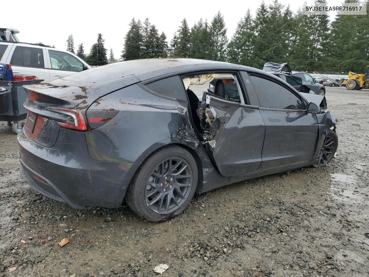 Auction sale of the 2024 Tesla Model 3 , vin: 5YJ3E1EA9RF716917, lot number: 49883955