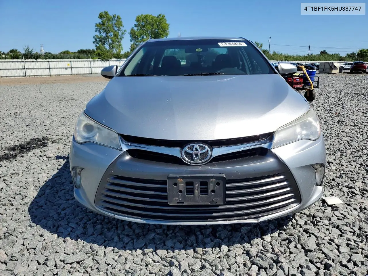 Auction sale of the 2017 Toyota Camry , vin: 4T1BF1FK5HU387747, lot number: 63954836