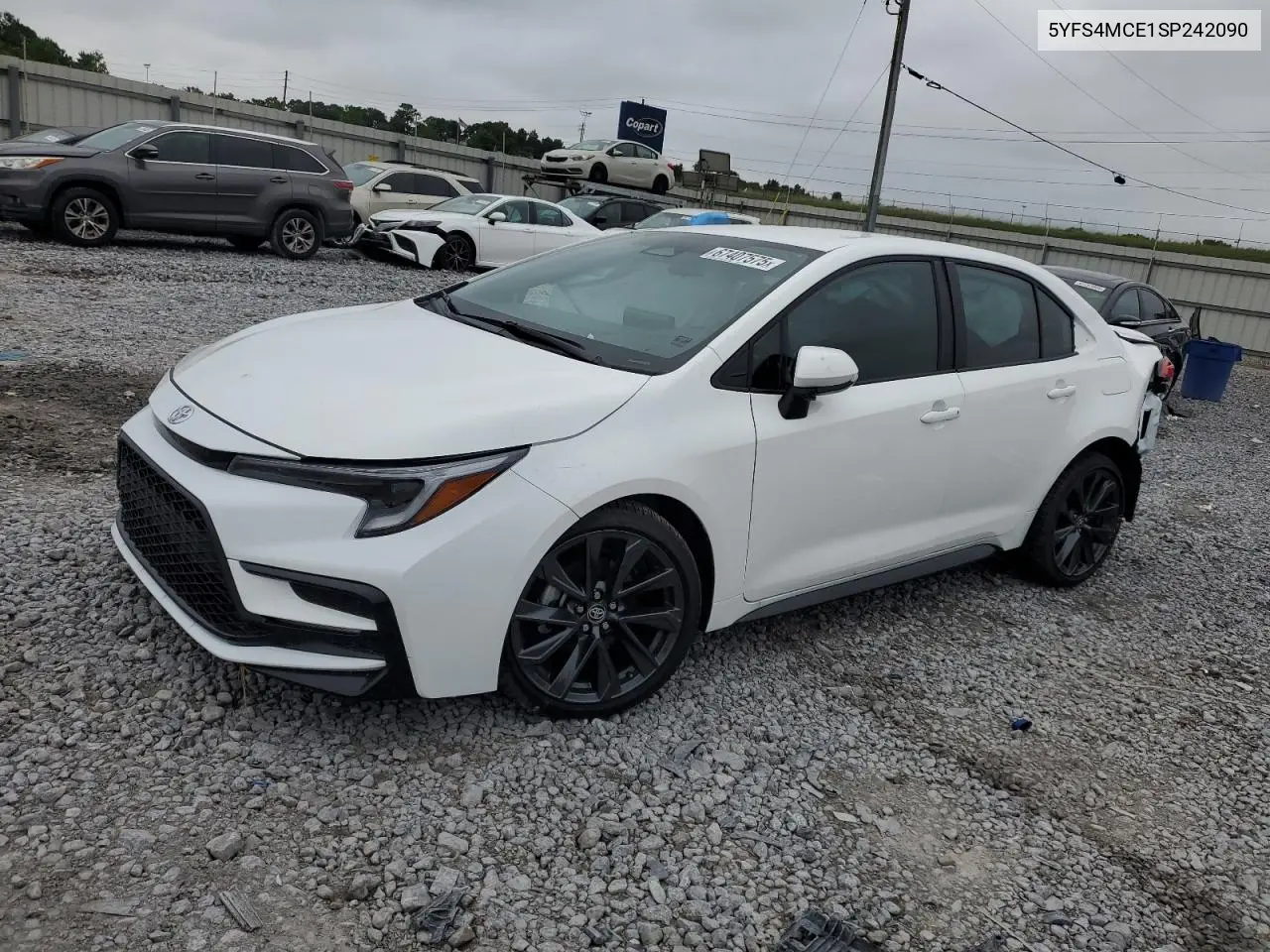 Auction sale of the 2025 Toyota Corolla , vin: 5YFS4MCE1SP242090, lot number: 67407575