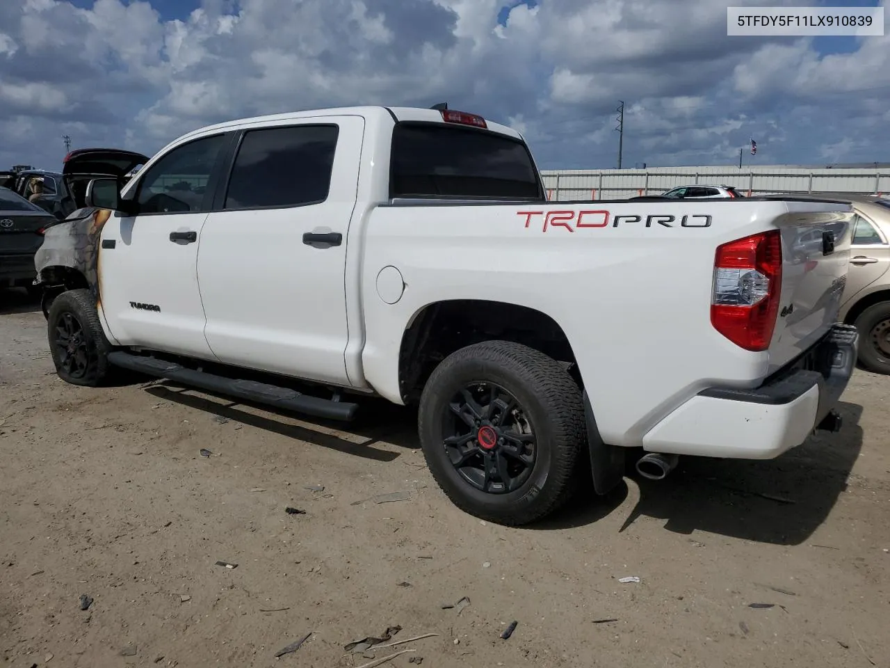 Auction sale of the 2020 Toyota Tundra , vin: 5TFDY5F11LX910839, lot number: 60198914
