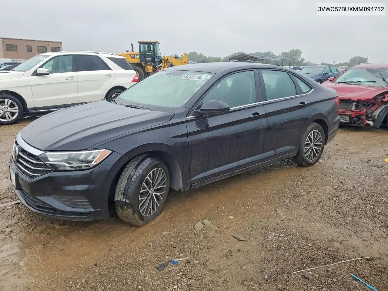 Auction sale of the 2021 Volkswagen Jetta , vin: 3VWC57BUXMM094752, lot number: 54139546