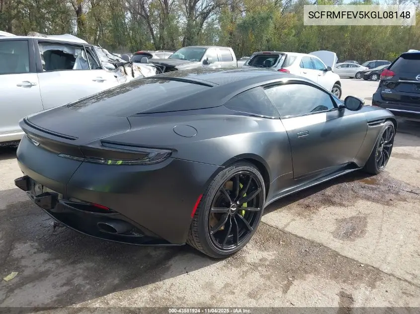 Auction sale of the 2019 Aston Martin DB11 , vin: SCFRMFEV5KGL08148, lot number: 43581924
