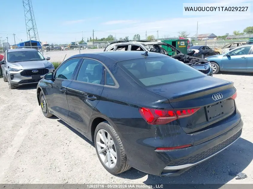 Auction sale of the 2026 Audi A3 , vin: WAUGUCGY1TA029227, lot number: 12623716