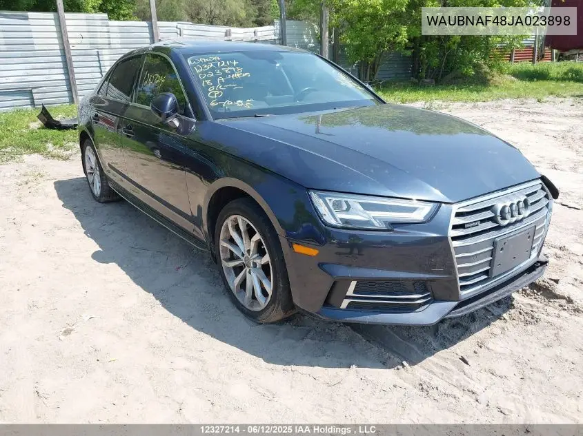 Auction sale of the 2018 Audi A4 , vin: WAUBNAF48JA023898, lot number: 12327214x