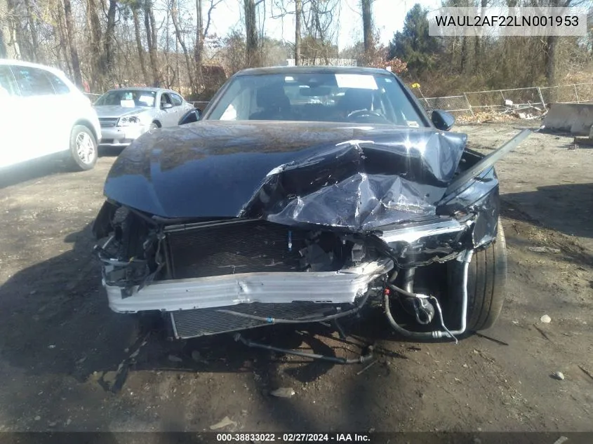 Auction sale of the 2020 Audi A6 , vin: WAUL2AF22LN001953, lot number: 38833022