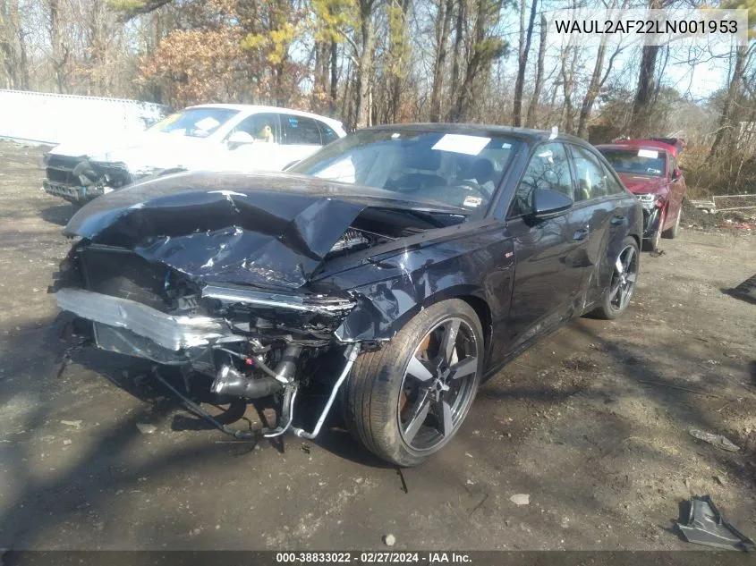 Auction sale of the 2020 Audi A6 , vin: WAUL2AF22LN001953, lot number: 38833022