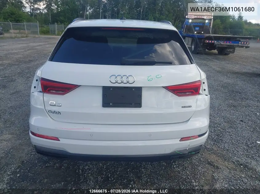 Auction sale of the 2021 Audi Q3 , vin: WA1AECF36M1061680, lot number: 12666675