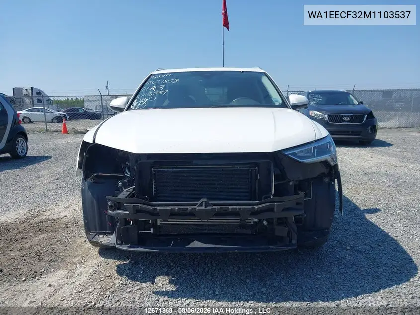 Auction sale of the 2021 Audi Q3 , vin: WA1EECF32M1103537, lot number: 12671858