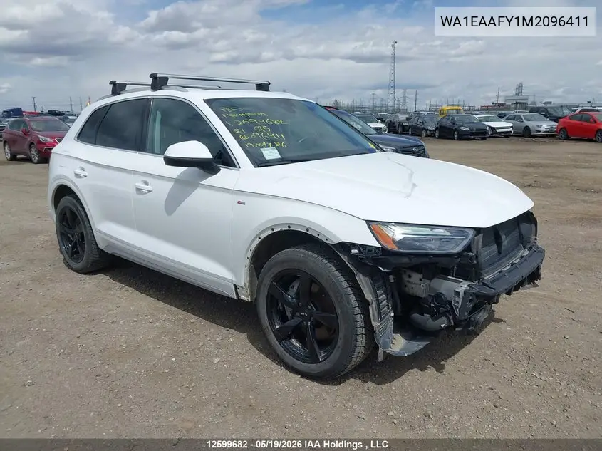 Auction sale of the 2021 Audi Q5 , vin: WA1EAAFY1M2096411, lot number: 12599682