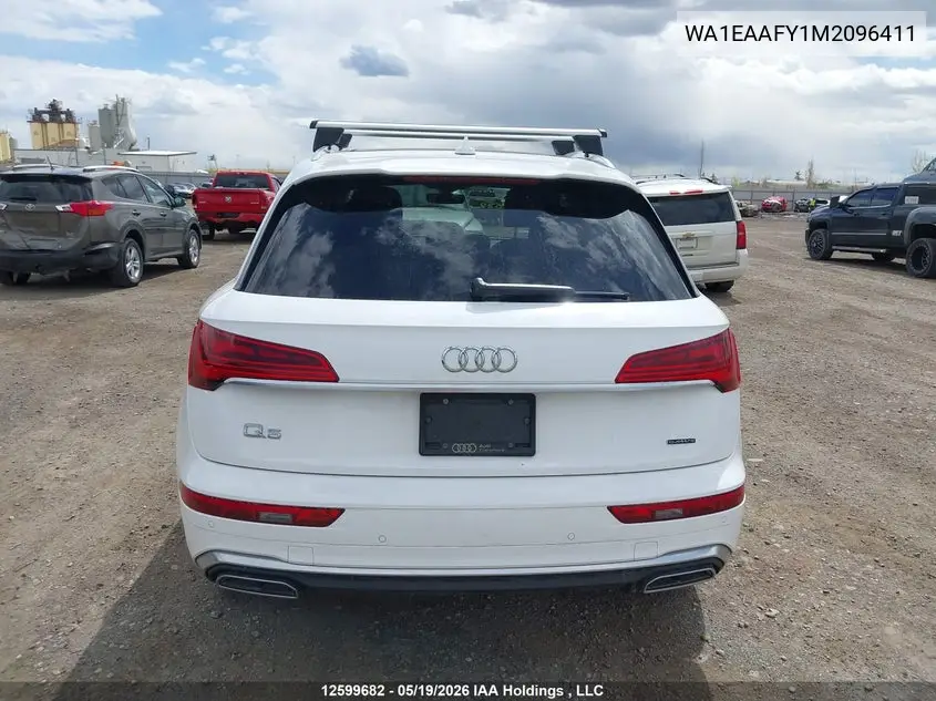 Auction sale of the 2021 Audi Q5 , vin: WA1EAAFY1M2096411, lot number: 12599682