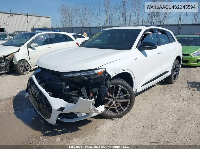 Auction sale of the 2025 Audi Q5 , vin: WA16AAGU4S2045594, lot number: 12592904