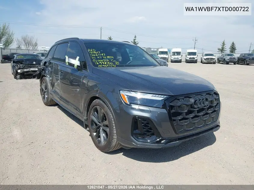 Auction sale of the 2026 Audi Q7 , vin: WA1WVBF7XTD000722, lot number: 12621047