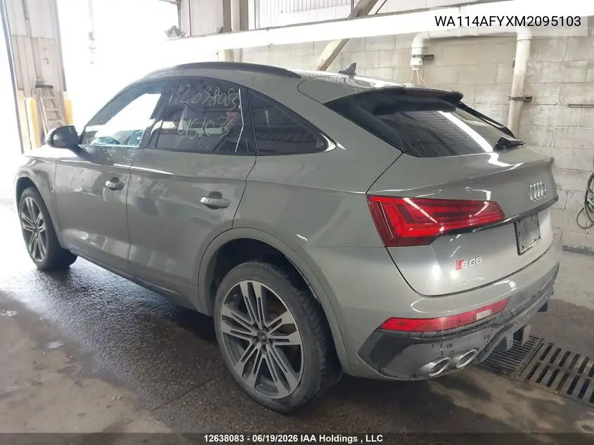 Auction sale of the 2021 Audi SQ5 , vin: WA114AFYXM2095103, lot number: 12638083