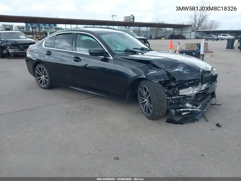 Auction sale of the 2021 BMW 3er , vin: 3MW5R1J0XM8C18326, lot number: 44556382
