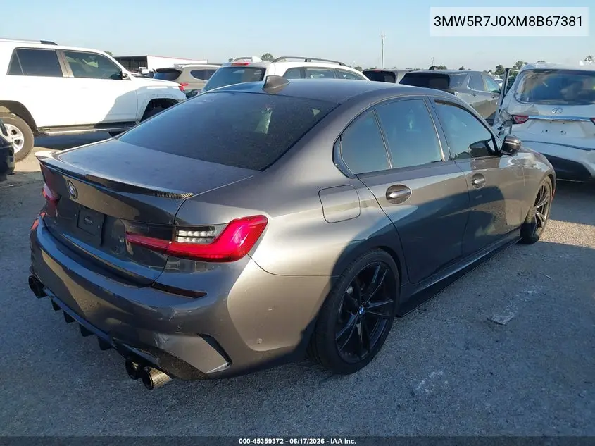 Auction sale of the 2021 BMW 3er , vin: 3MW5R7J0XM8B67381, lot number: 45359372