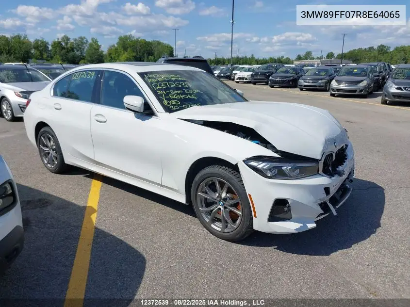 Auction sale of the 2024 BMW 3er , vin: 3MW89FF07R8E64065, lot number: 12372539