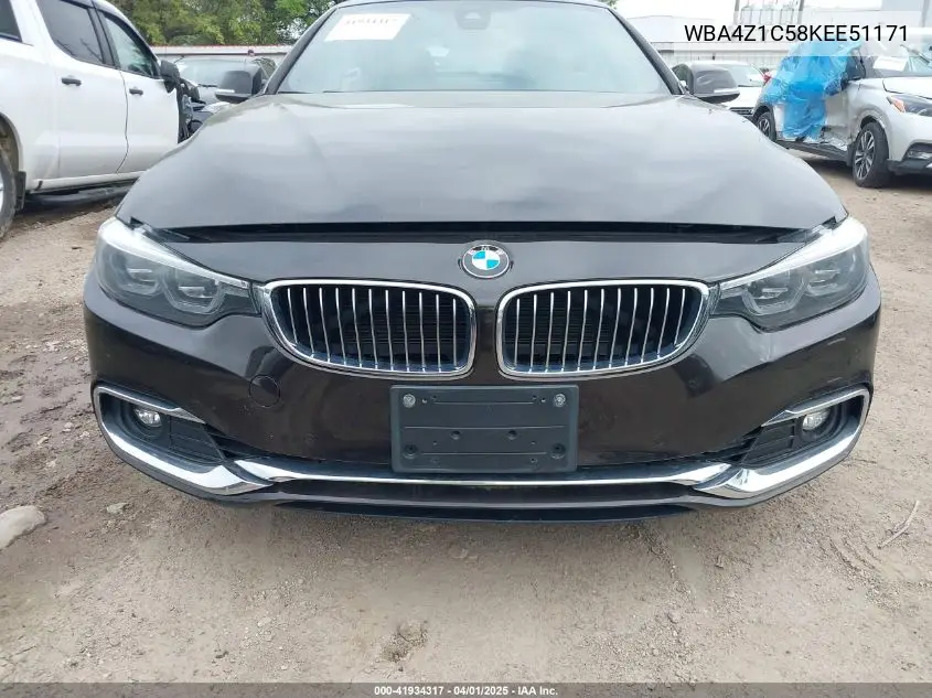 Auction sale of the 2019 BMW 4er , vin: WBA4Z1C58KEE51171, lot number: 41934317