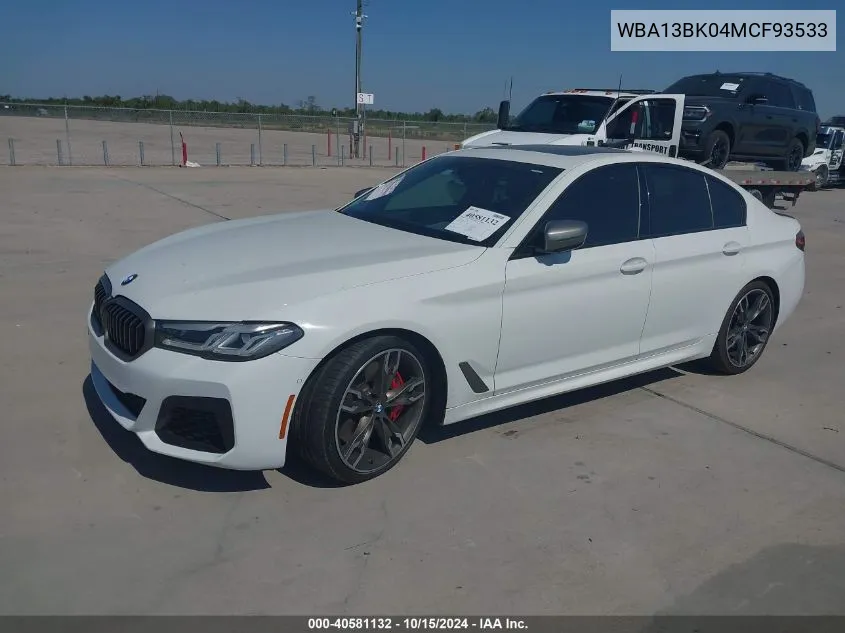Auction sale of the 2021 BMW 5er , vin: WBA13BK04MCF93533, lot number: 40581132
