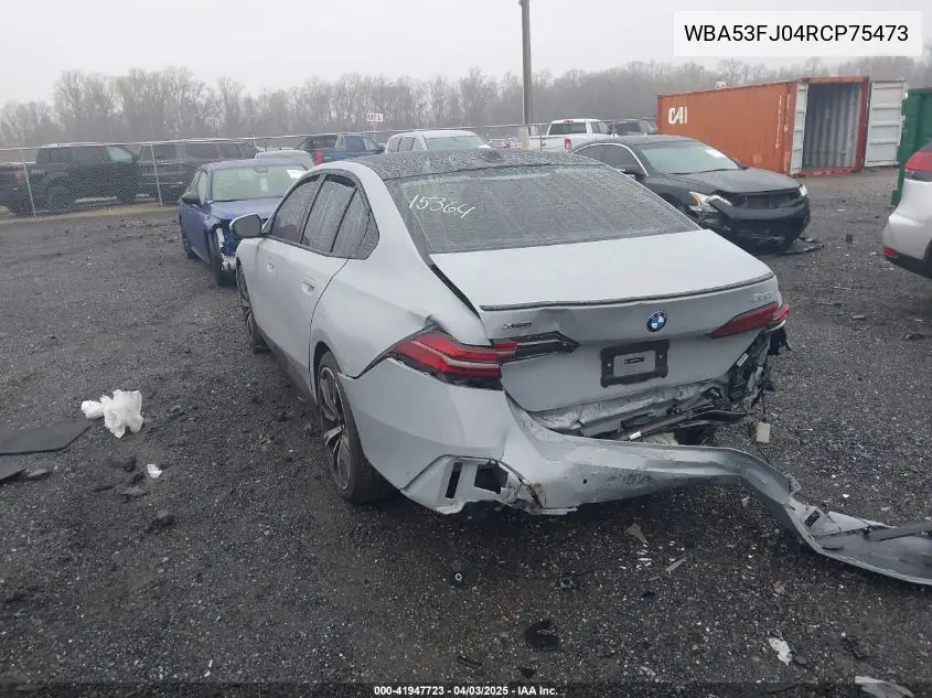 Auction sale of the 2024 BMW 5er , vin: WBA53FJ04RCP75473, lot number: 41947723