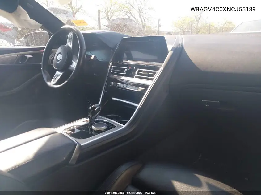 Auction sale of the 2022 BMW 8er , vin: WBAGV4C0XNCJ55189, lot number: 44950365