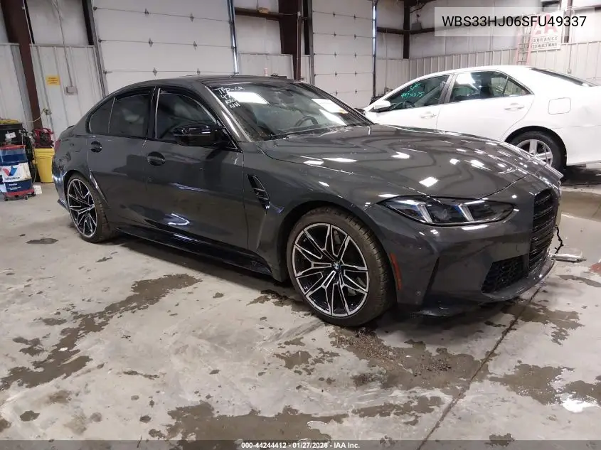 Auction sale of the 2025 BMW M3 , vin: WBS33HJ06SFU49337, lot number: 44244412