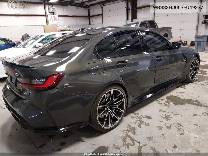 Auction sale of the 2025 BMW M3 , vin: WBS33HJ06SFU49337, lot number: 44244412