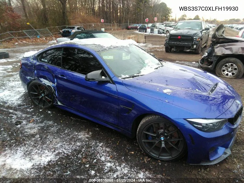 Auction sale of the 2020 BMW M4 , vin: WBS3S7C0XLFH19930, lot number: 38515055