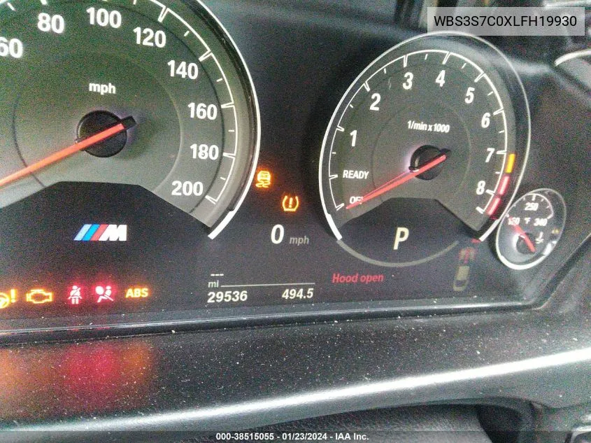 Auction sale of the 2020 BMW M4 , vin: WBS3S7C0XLFH19930, lot number: 38515055