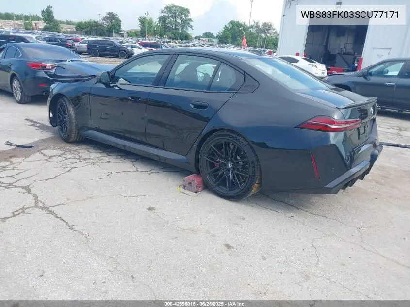 Auction sale of the 2025 BMW M5 , vin: WBS83FK03SCU77171, lot number: 42596015