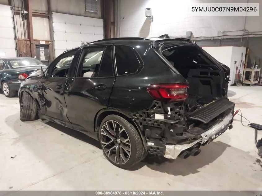 Auction sale of the 2022 BMW X5 M , vin: 5YMJU0C07N9M04296, lot number: 38984978