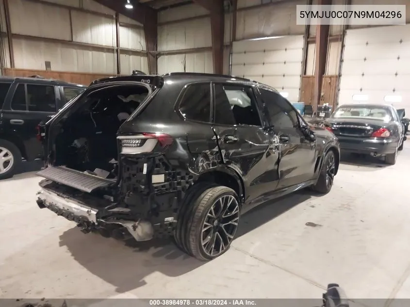 Auction sale of the 2022 BMW X5 M , vin: 5YMJU0C07N9M04296, lot number: 38984978