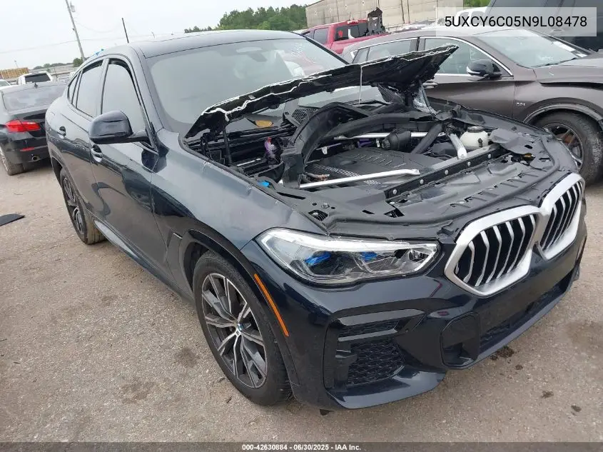 Auction sale of the 2022 BMW X6 , vin: 5UXCY6C05N9L08478, lot number: 42630884