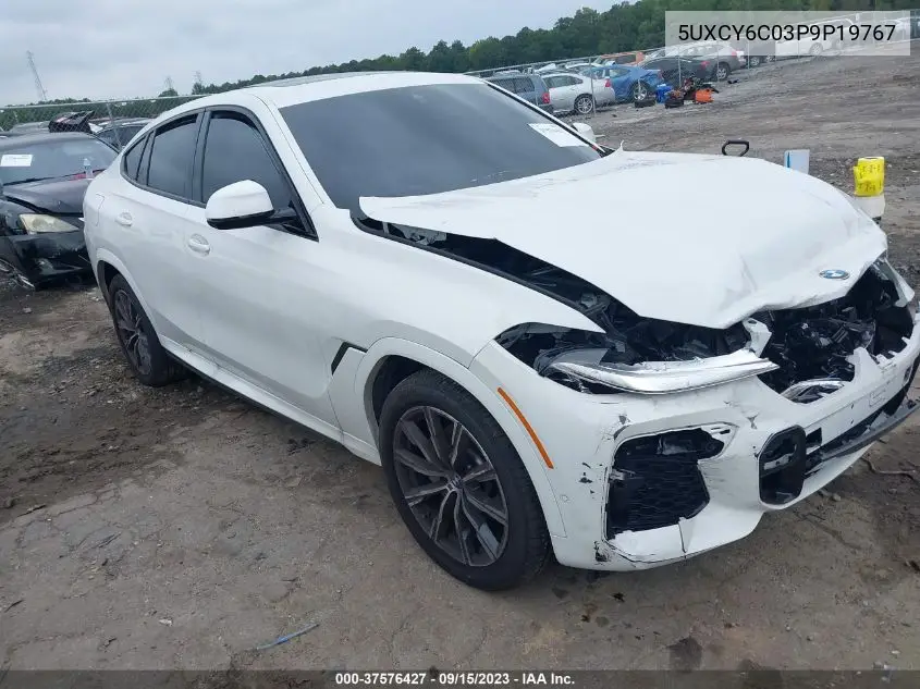 Auction sale of the 2023 BMW X6 , vin: 5UXCY6C03P9P19767, lot number: 37576427