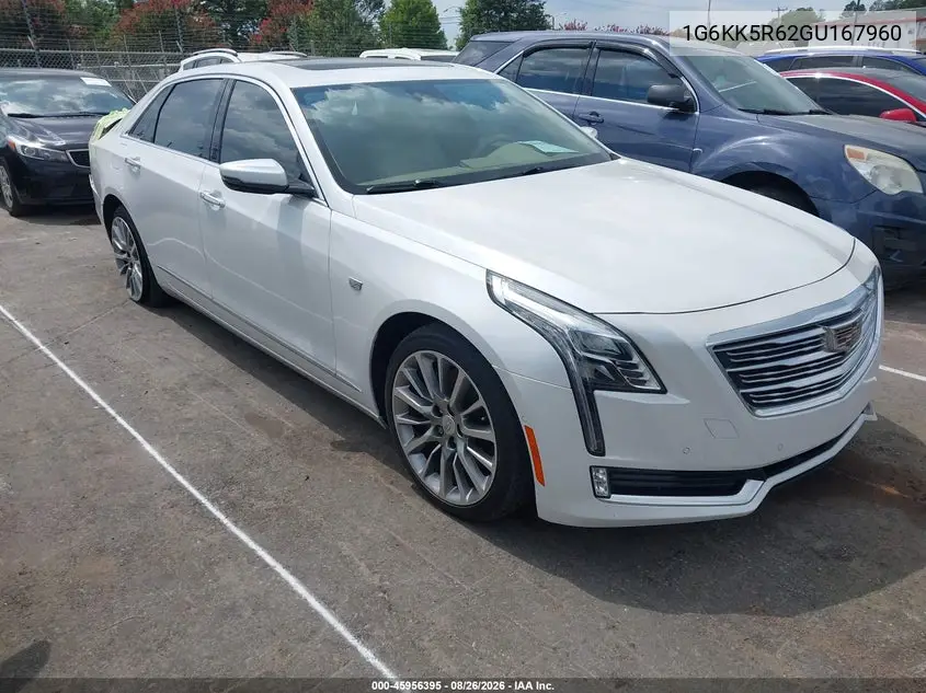 Auction sale of the 2016 Cadillac CT6 , vin: 1G6KK5R62GU167960, lot number: 45956395