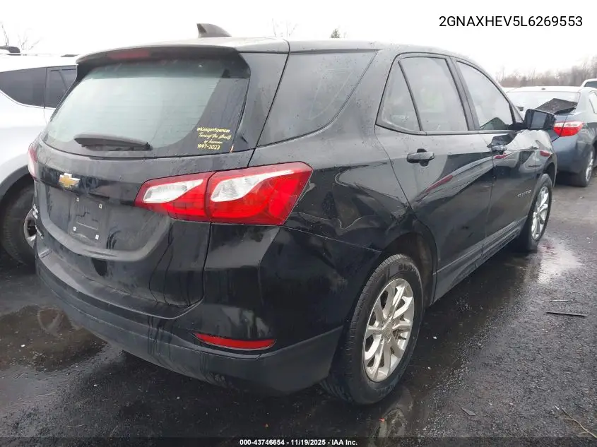 Auction sale of the 2020 Chevrolet Equinox , vin: 2GNAXHEV5L6269553, lot number: 43746654