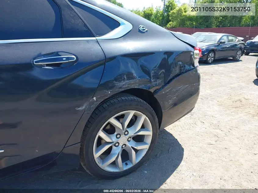Auction sale of the 2019 Chevrolet Impala , vin: 2G1105S32K9153750, lot number: 45266206