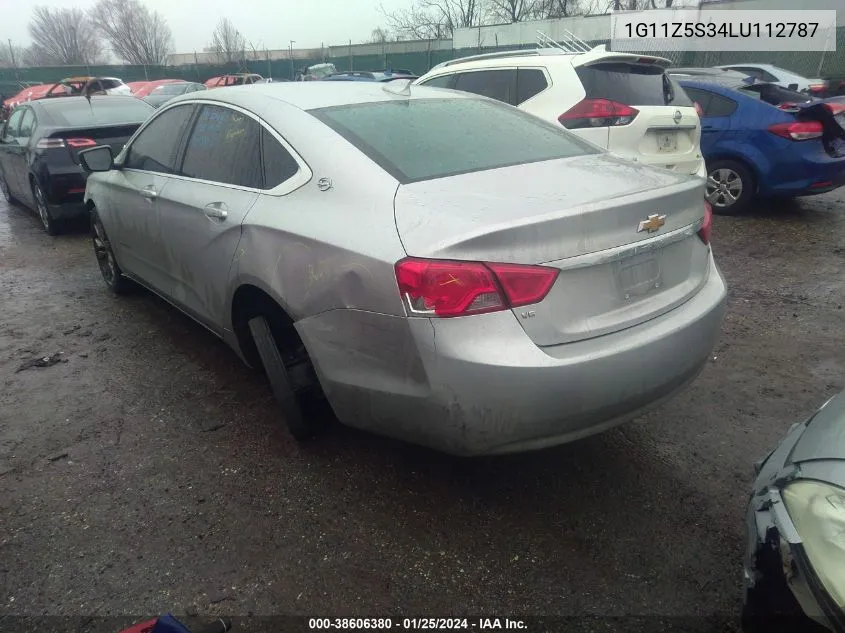 Auction sale of the 2020 Chevrolet Impala , vin: 1G11Z5S34LU112787, lot number: 38606380