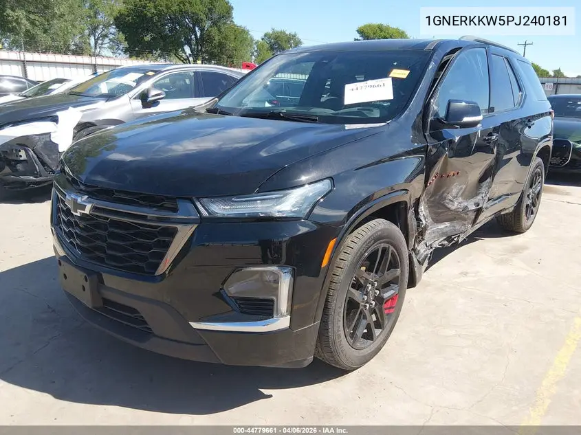 Auction sale of the 2023 Chevrolet Traverse , vin: 1GNERKKW5PJ240181, lot number: 44779661