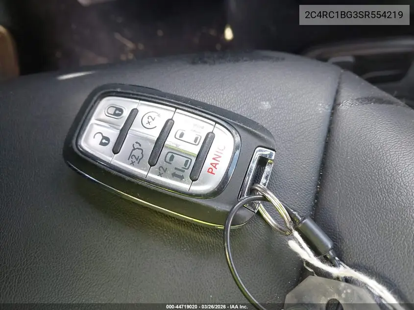 Auction sale of the 2025 Chrysler Pacifica , vin: 2C4RC1BG3SR554219, lot number: 44719020