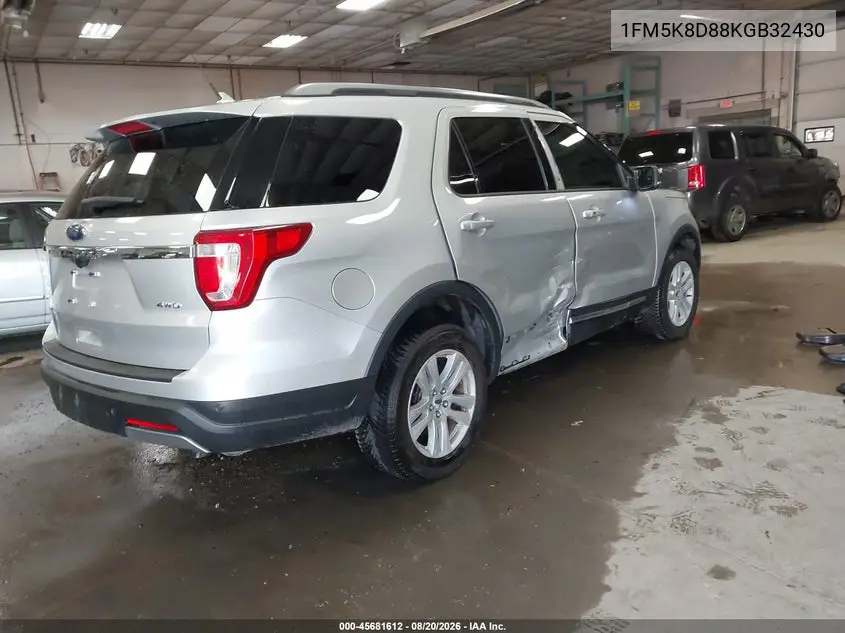 Auction sale of the 2019 Ford Explorer , vin: 1FM5K8D88KGB32430, lot number: 45681612