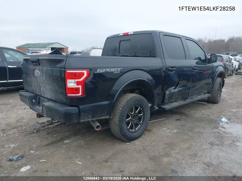 Auction sale of the 2020 Ford F 150 , vin: 1FTEW1E54LKF28258, lot number: 12566943