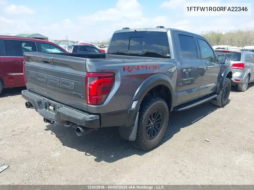 Auction sale of the 2024 Ford F 150 , vin: 1FTFW1RG0RFA22346, lot number: 12303936