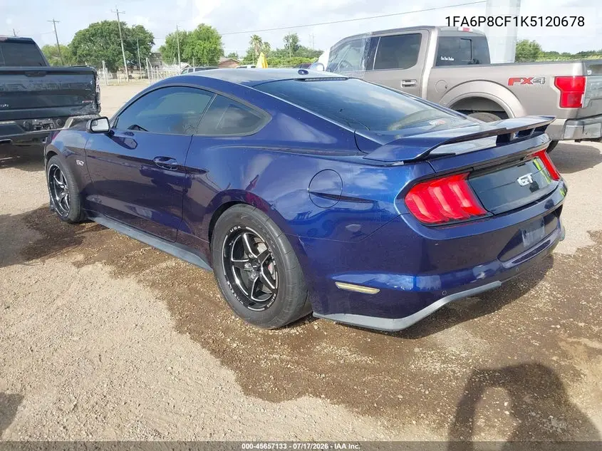 Auction sale of the 2019 Ford Mustang , vin: 1FA6P8CF1K5120678, lot number: 45657133