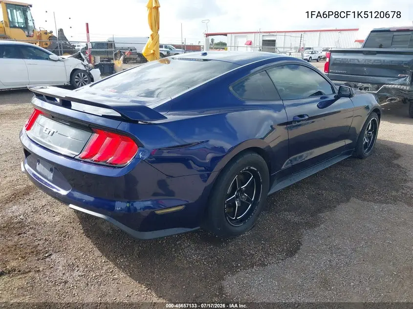 Auction sale of the 2019 Ford Mustang , vin: 1FA6P8CF1K5120678, lot number: 45657133