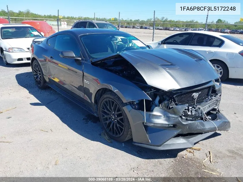 Auction sale of the 2020 Ford Mustang , vin: 1FA6P8CF3L5172248, lot number: 39068189