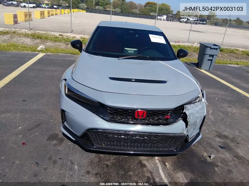 Auction sale of the 2023 Honda Civic Type R , vin: JHMFL5G42PX003103, lot number: 45067096